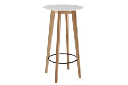 Ståbord, Linus, 60cm ø, vit med träben